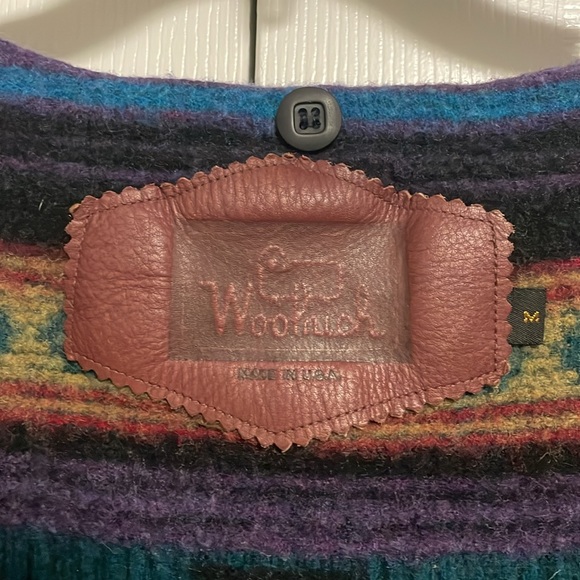 Vintage Woolrich Jacket M Saddle Blanket Interior Liner Aztec Wool 90s USA - Picture 2 of 9